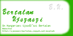 bertalan ujszaszi business card